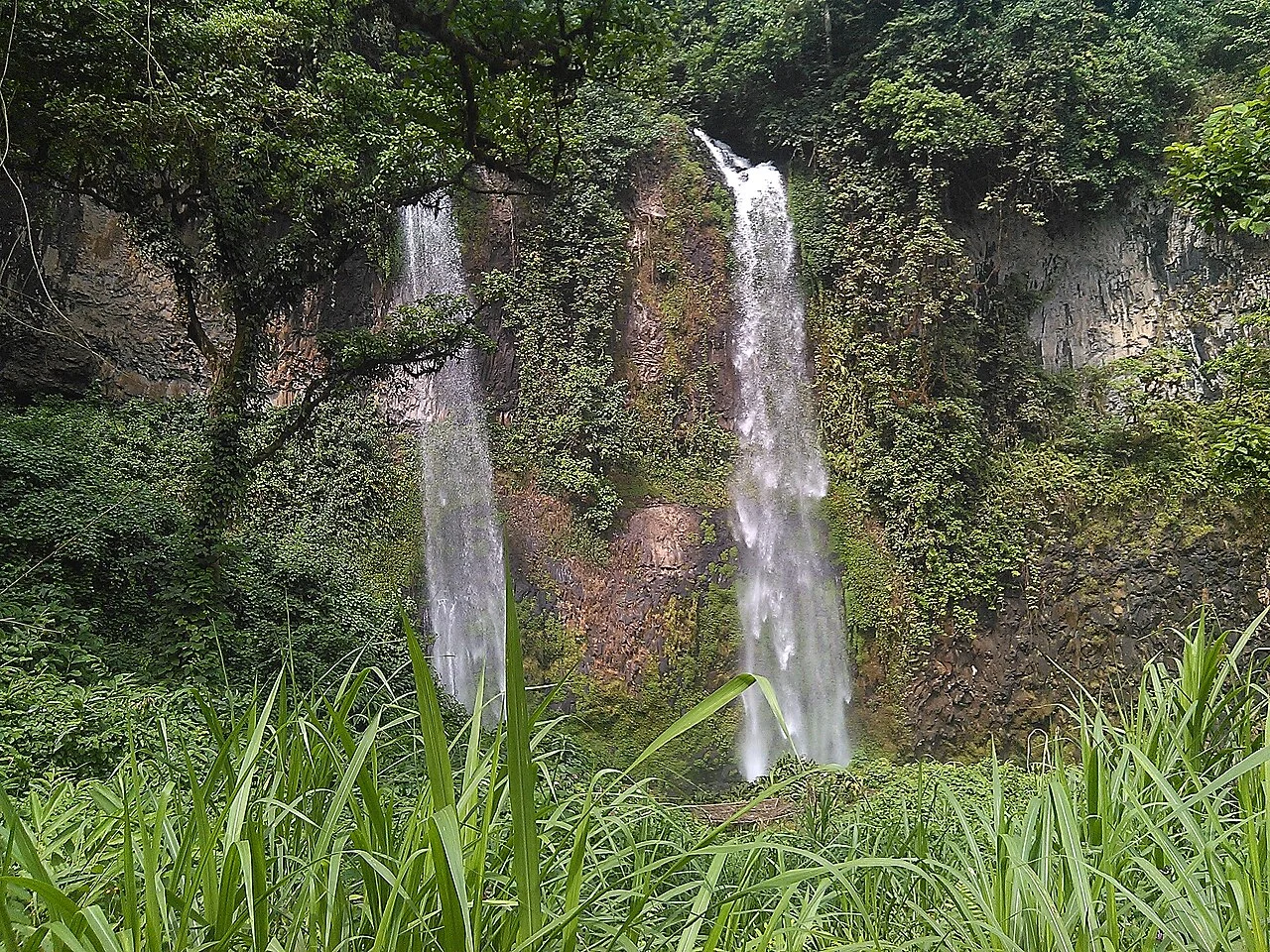 Cascades beside Ekom-Nkam Falls, Cameroon